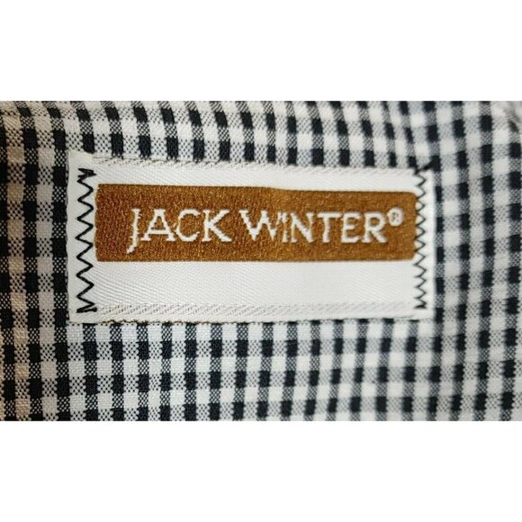 Vintage Jack Winter Womens White Gingham 3 Piece Blazer Top Skirt Suit Size 8 - Picture 9 of 12